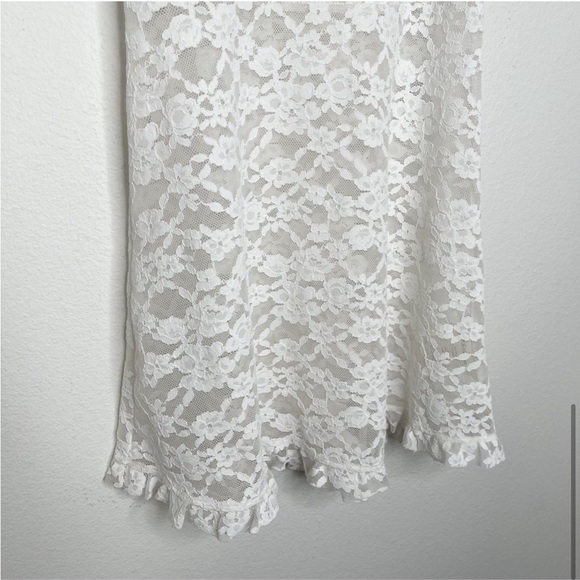 For Love & Lemons x Victoria’s Secret Lou Lace White Floral Slip Mini Dress - Picture 6 of 11